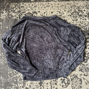 Free people puff sleeve velvet long sleeve XS